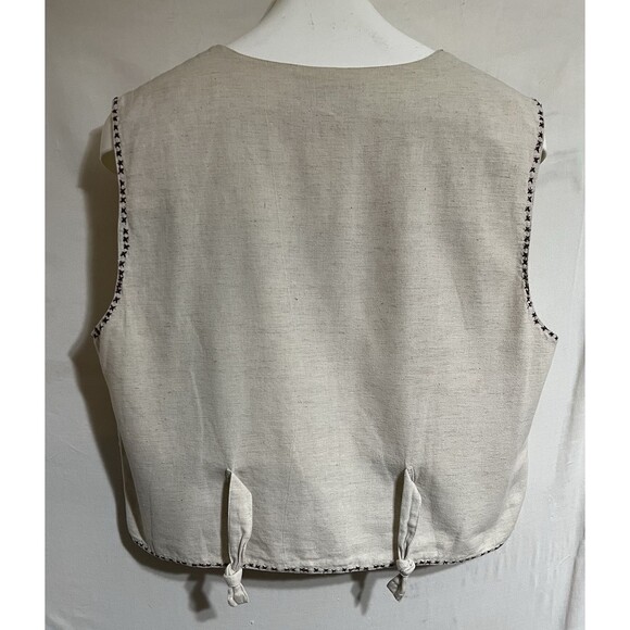 Vintage Vest Embroidery Animal Zoo Safari Elephant Giraffe Retro Teacher S11 - Picture 2 of 6